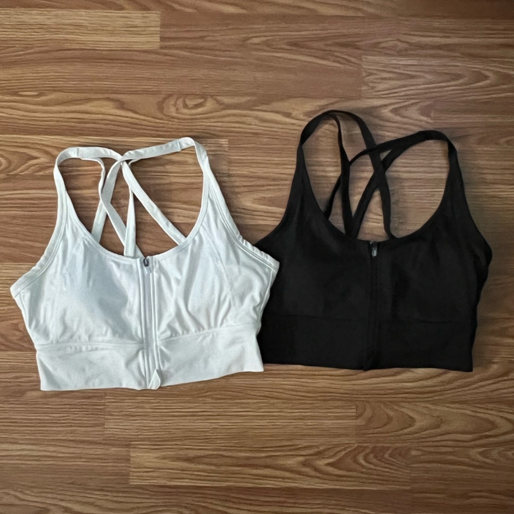 Bundle Balance Athletica Vitality Sports Bras with Zipper Medium